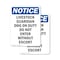 Signmission Livestock Guardian Dog On Duty OSHA Notice Sign, Plastic, 7in W x 10in L, 2PK OS-2PACK-NS-P-710-V-14021 - alternate 1